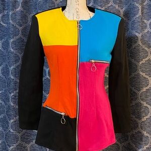 Vibrant Colorblock Women's Blazer